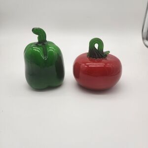 Glass Tomato & Green Pepper